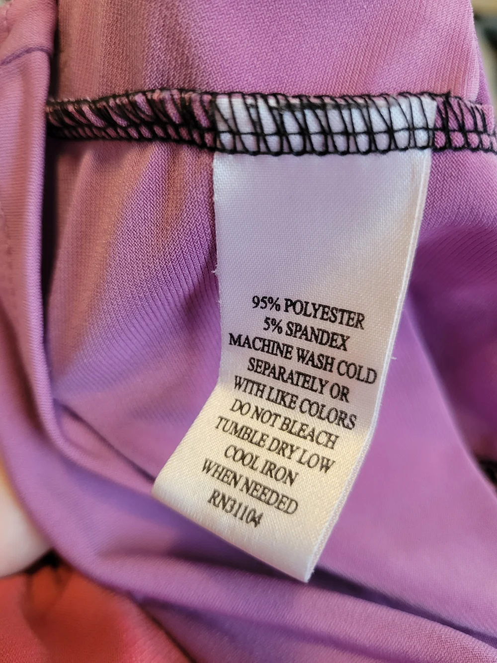 Madison Colorblock Chevron Maxi Dress Black Pink Purple Size M - Picture 9 of 11
